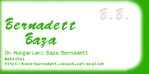 bernadett baza business card